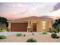 One-story home with two-car garage and desert landscaping at 7872 S John Jacob Astor Ave, Casa Grande, AZ 85193