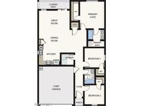 Open floor plan featuring 3 bedrooms, 2 baths, great room, and 2-bay garage at 7875 S Magic Dr, Casa Grande, AZ 85193