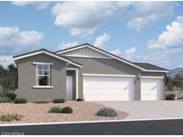 Single-story home with three-car garage and desert landscaping at 46940 W Old Timer Rd, Maricopa, AZ 85139