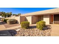 Inviting exterior with well-maintained landscaping and a private entrance at 17633 N Lindner Dr, Glendale, AZ 85308