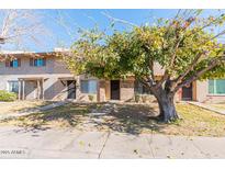 Brick townhome with a landscaped yard and walkway at 6713 N 44Th Ave, Glendale, AZ 85301