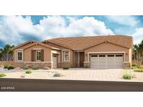 One-story home with tan exterior, tile roof, and two-car garage at 24045 N 172Nd Ave, Surprise, AZ 85387