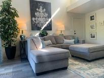Bright living room featuring a comfortable sectional sofa and stylish decor at 6480 N 82Nd St # 2203, Scottsdale, AZ 85250