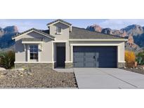 New single-story home with a two-car garage and desert landscaping at 7370 W Whitehorn Trl, Peoria, AZ 85383