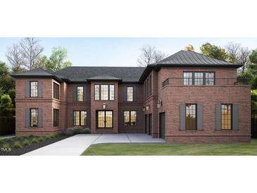 Brick front exterior of a two-story home at 4218 Lambeth Dr, Raleigh, NC 27609