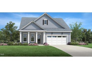 One-story house with a front porch and attached garage at 2049 Abbeyhill Dr, Raleigh, NC 27610