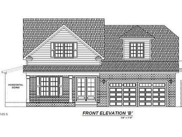 Two-story house front elevation with horizontal siding at 2034 Eagle Shot Ct # 24, Fuquay Varina, NC 27526