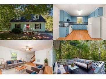 Quaint light green house with wooded backyard at 1100 Water Oak Ct, Hillsborough, NC 27278