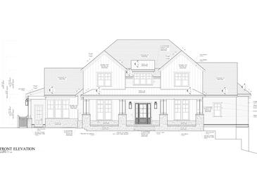 Architectural drawing of a two-story farmhouse at 101 Old Mill Place, Durham, NC 27705