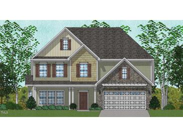 Two-story home with stone and siding exterior at 220 Augusta Pond Way # 126, Raleigh, NC 27603