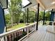 Relaxing front porch overlooking a wooded area at 1350 Geneva Albright Rd, Graham, NC 27253