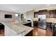 Kitchen with granite countertops and stainless steel appliances at 813 Wildflower Ridge Rd, Wake Forest, NC 27587