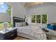 Bright bedroom with large windows, plush bed, and ample natural light at 5305 Dixon Dr, Raleigh, NC 27609