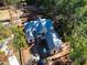 Aerial view of house under construction, set on a wooded lot at 1805 Okeefe Ln # 1D, Raleigh, NC 27613