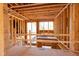 Home's interior under construction, showing two-story open space at 1805 Okeefe Ln # 1D, Raleigh, NC 27613