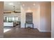 Bright and airy entryway with hardwood floors and a view into the living room at 31 Meandering Way Ct, Chapel Hill, NC 27516
