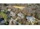 Aerial view of house and surrounding neighborhood at 40002 Worth, Chapel Hill, NC 27517