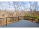 Deck with a view of the backyard and surrounding trees at 40002 Worth, Chapel Hill, NC 27517