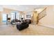 Spacious basement with seating area and large windows at 40002 Worth, Chapel Hill, NC 27517