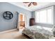 Bedroom with a dresser and access to a balcony at 40002 Worth, Chapel Hill, NC 27517