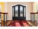 Close-up of the ornate double doors at the front entrance at 40002 Worth, Chapel Hill, NC 27517