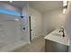 Double vanity bathroom with large shower and separate toilet at 116 Commons Cir # 229, Clayton, NC 27520