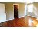 Hardwood floors, large closet, and access to bathroom at 7647 Cummings Dr, Mebane, NC 27302