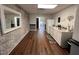 Small kitchenette with white cabinets and granite countertops at 124 Don Ron Rd, Erwin, NC 28339