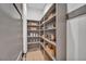 Walk-in pantry with ample shelving for storage at 1312 Hunting Ridge Rd, Raleigh, NC 27615