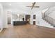 Open concept kitchen with modern cabinetry and large island at 43 Laurel Knoll Dr, Pittsboro, NC 27312