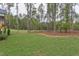 Spacious backyard with grassy area and wooded backdrop at 6829 Sleeping Meadow Ln, Holly Springs, NC 27540