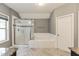 Spa-like bathroom with a soaking tub and walk-in shower at 901 Wildflower Ridge Rd, Wake Forest, NC 27587