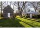 Historic outbuildings, including a rustic barn and a brick structure at 6720 Mebane Oaks Rd, Mebane, NC 27302
