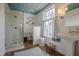 Modern bathroom with glass shower and updated fixtures at 6720 Mebane Oaks Rd, Mebane, NC 27302