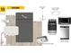 Kitchen design featuring modern appliances and cabinetry at 352 Chestnut Oak Ln, Lillington, NC 27546