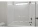 Clean bathroom with a shower/tub combo and window at 53 Hillwood Dr, Sanford, NC 27332