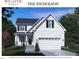 Two story home with white siding, gray shutters, and a two-car garage at 53 Hillwood Dr, Sanford, NC 27332