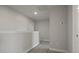 Upstairs hallway with carpeted floor and neutral walls at 53 Hillwood Dr, Sanford, NC 27332