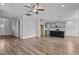 Spacious living area with hardwood floors and kitchen at 188 Hillwood Dr, Sanford, NC 27332