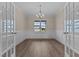 Formal dining room with hardwood floors and French doors at 152 Hillwood Dr, Sanford, NC 27332