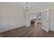 Dining room with French doors opening to kitchen at 152 Hillwood Dr, Sanford, NC 27332