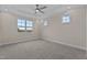 Bright bedroom with carpeted floors and ceiling fan at 152 Hillwood Dr, Sanford, NC 27332