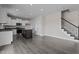 Modern kitchen with island and stainless steel appliances at 114 Hillwood Dr, Sanford, NC 27332