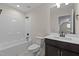 Clean bathroom with tub, toilet, and vanity at 58 Hillwood Dr, Sanford, NC 27332