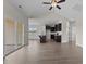 Open concept kitchen with island and dark cabinetry at 58 Hillwood Dr, Sanford, NC 27332