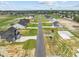Aerial view of a new development with several houses at 147 Hillwood Dr, Sanford, NC 27332
