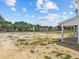 Large backyard with a covered patio at 147 Hillwood Dr, Sanford, NC 27332
