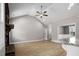 Spacious living area with hardwood floors and high ceilings at 50 Oleander Ln, Sanford, NC 27332