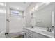Bathroom with double vanity and marble countertop at 50 Oleander Ln, Sanford, NC 27332