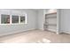 Bedroom with hardwood floors, built-in shelves, and window at 1435 Duplin Rd, Raleigh, NC 27607